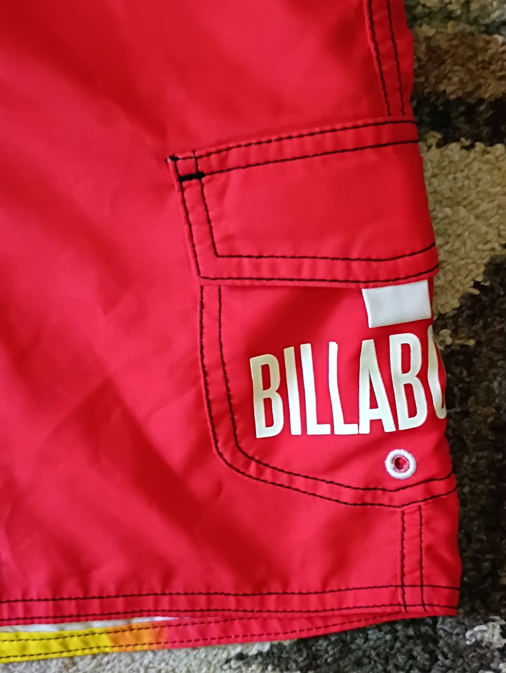 Billabong Women's Green Yellow Red Gradient Board Shorts - Picture 4 of 5